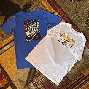 2‎ Nike Boys Blue and White Short Sleeve Tees